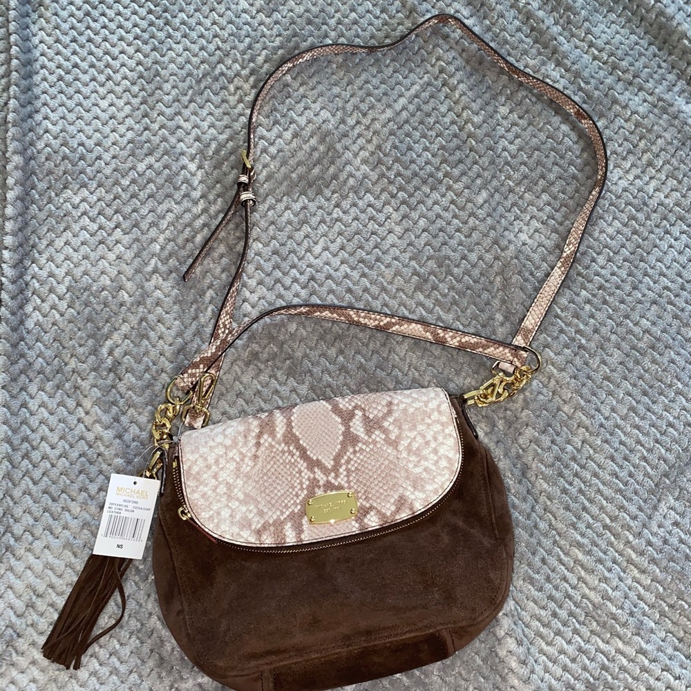 Vintage cocoa snakeskin Michael kors crossbody